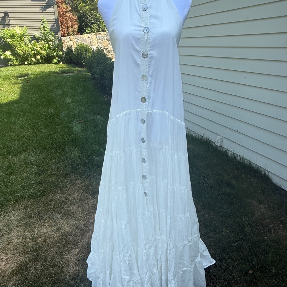 NEW Erika Peña Soleil Button Down Maxi Dress